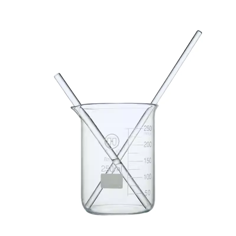 Massiver dicker Rührstab aus Glas mit rundem Kopf