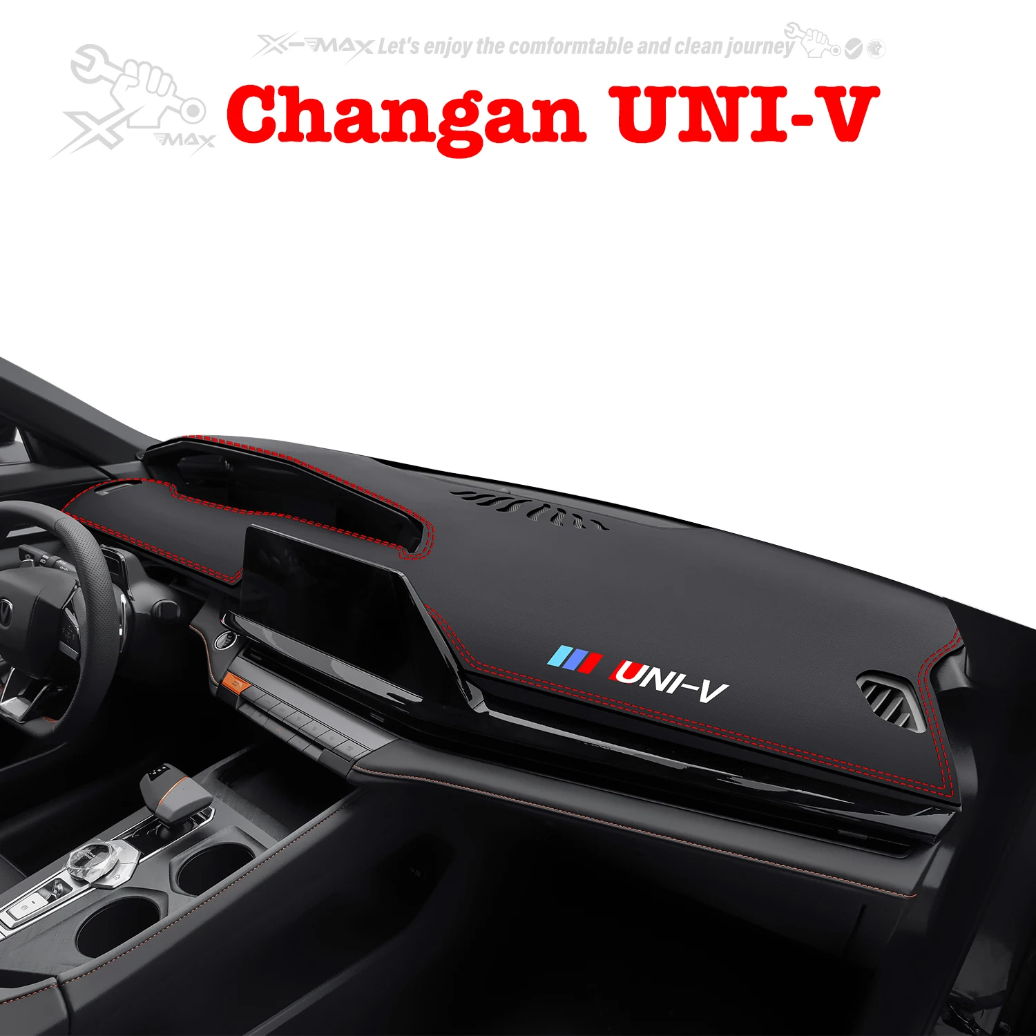 Left-hand Drive Car Dashboard Mat For Changan UNI-V 2022-2024 Light Blocking Pad Center Console Dash Mat Sunshield Protector