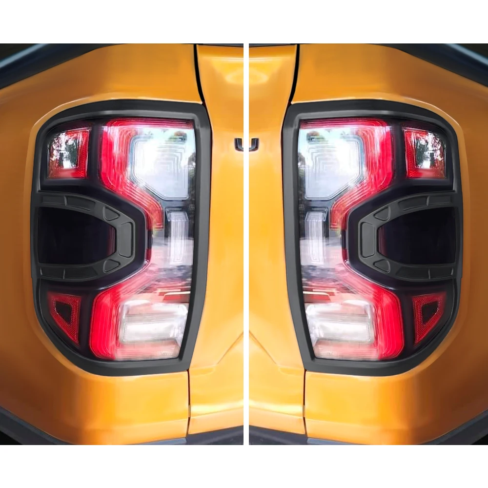 Mattschwarze Rück leuchte Licht abdeckung Verkleidung Scheinwerfer abdeckung für Ford Ranger Raptor 4x4 Auto Nex Gen Zubehör – Detail 8