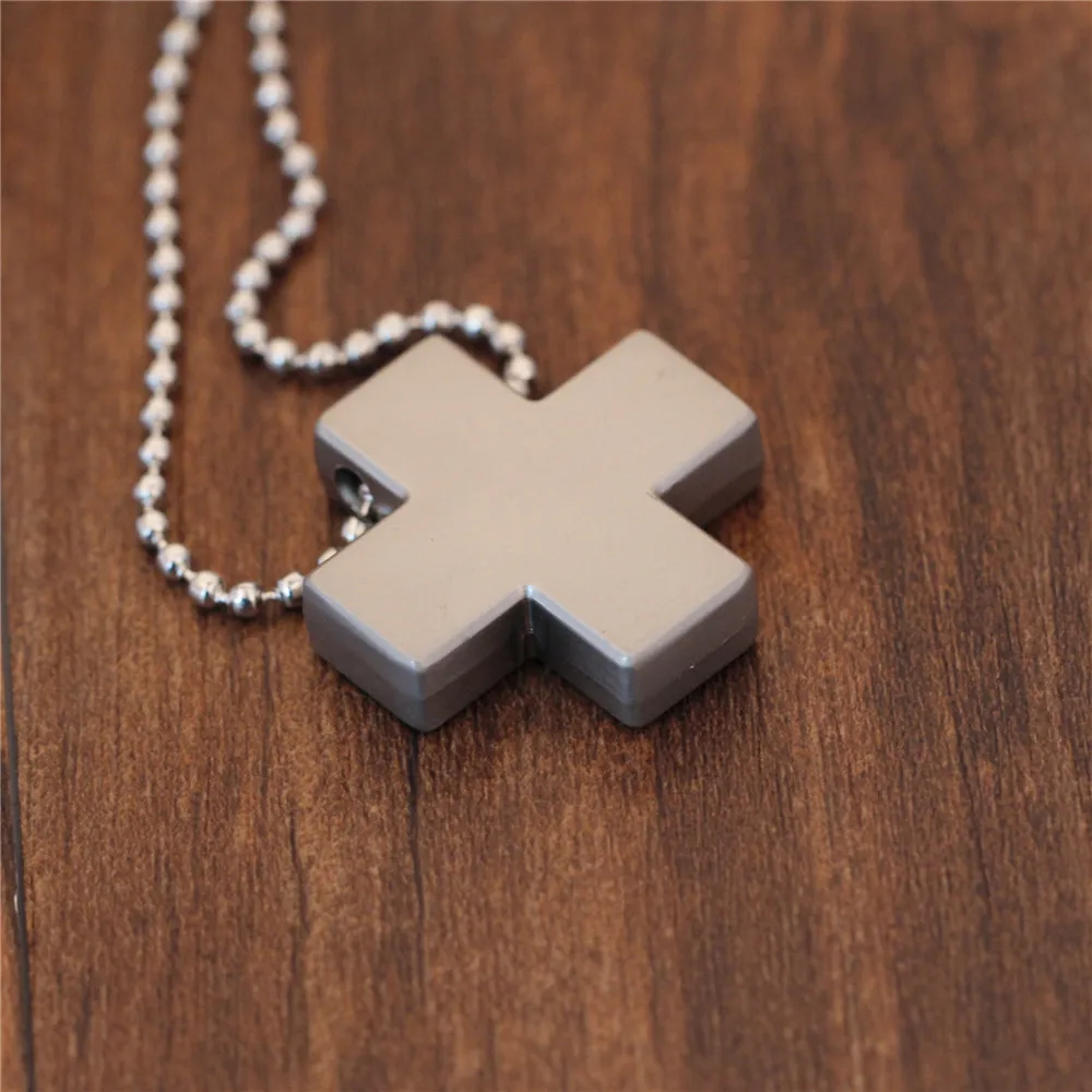 New Evangelion Stainless Steel Cross Pendant Anime EVA Katsuragi Misato Necklace for Women Cosplay Beads Chain Amulet Necklaces