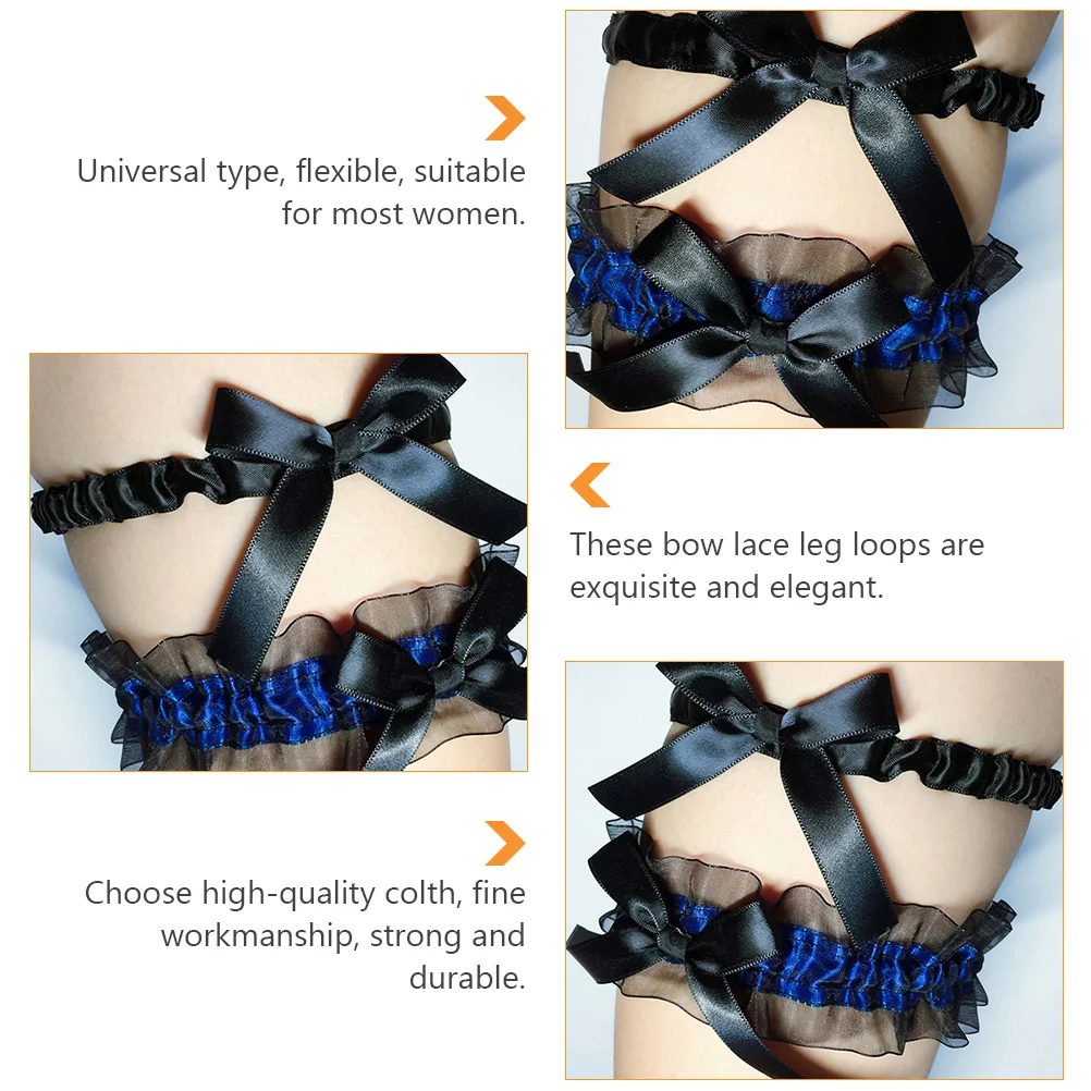 Bowknot anel perna gravata de casamento meias de strass pano preto noiva