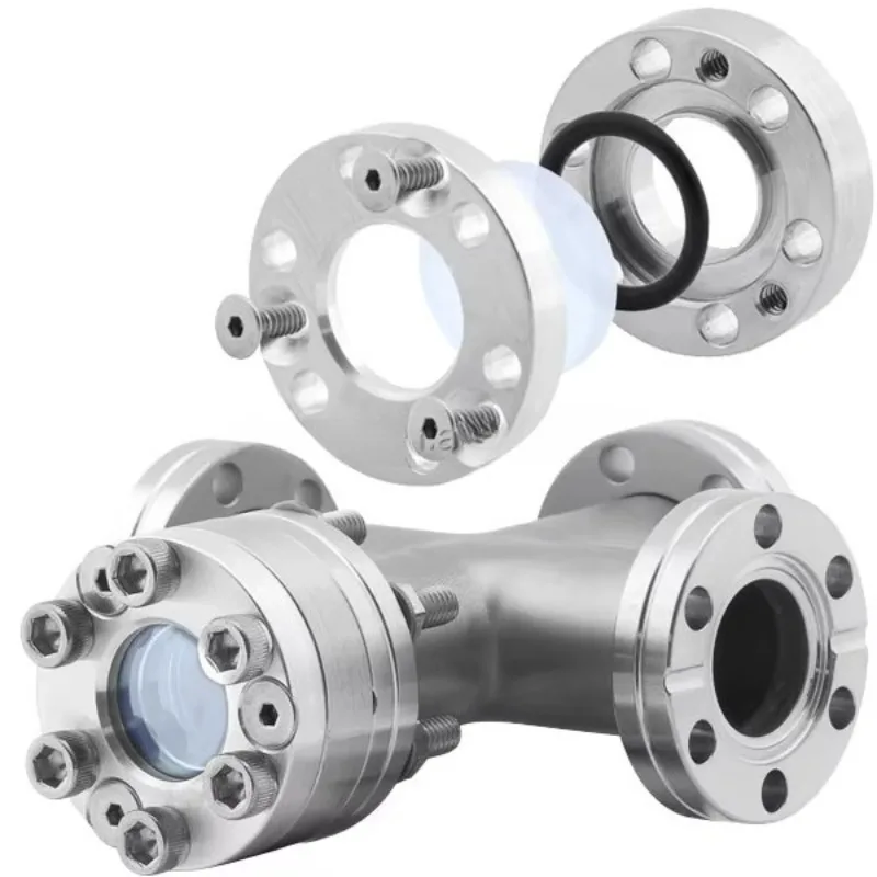 

CF Flanged Sight Glass 316LN Demountable 400°C Sapphire Window 1×10⁻¹⁰ Torr Custom