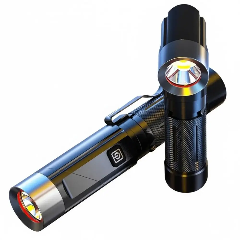 90-degree Rotation LED Flashlight Magnetic Waterproof LED Work Light High Brightness USB Rechargeable Outdoor Searchlight