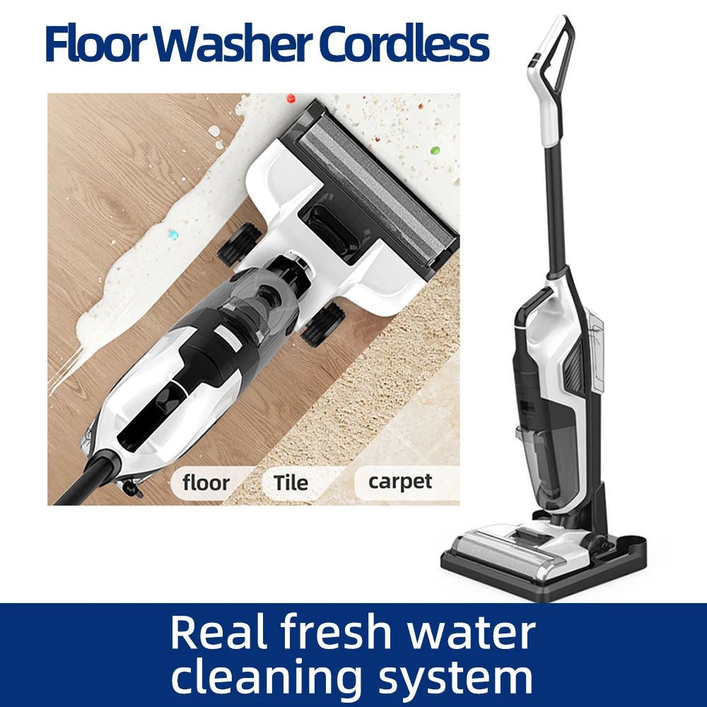 

Wireless Floor Washer Wet&Dry Vacuum Cleaners Self Cleaning Crawler Roller Brush Washing Sterilization Mopping