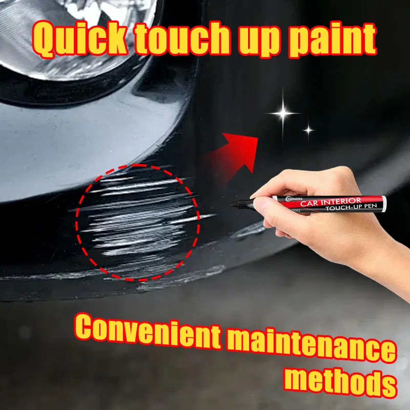 Black Scratch Repair Paint Pen for Cars Wheel Rim Motorcycle Bicycle Quick Touch Up Paint