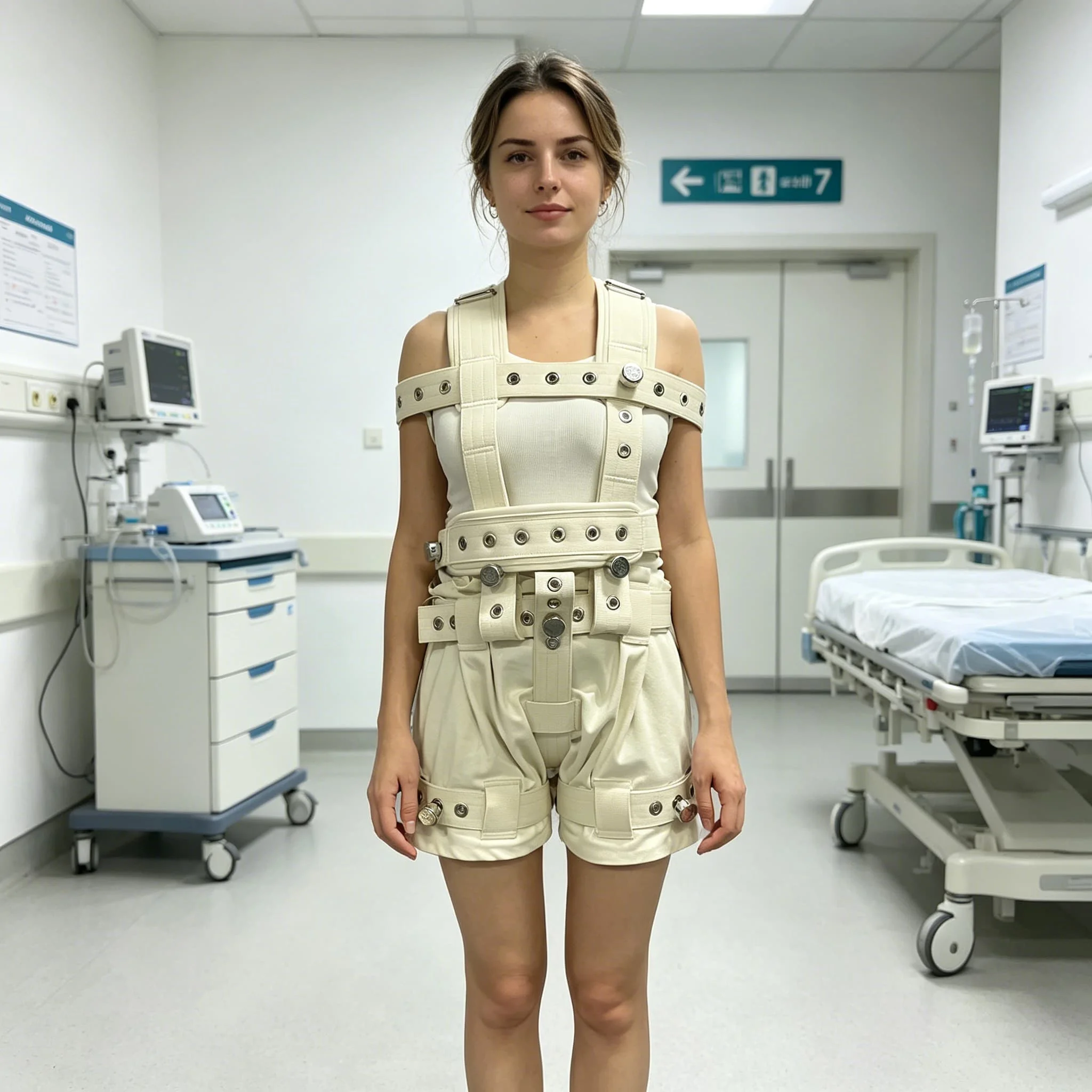 Anti Diaper Removal Pants with Magnetic Locks Asylum Braces Suspenders Shoulder Chest Restraints Diaper Cover Set for Patients