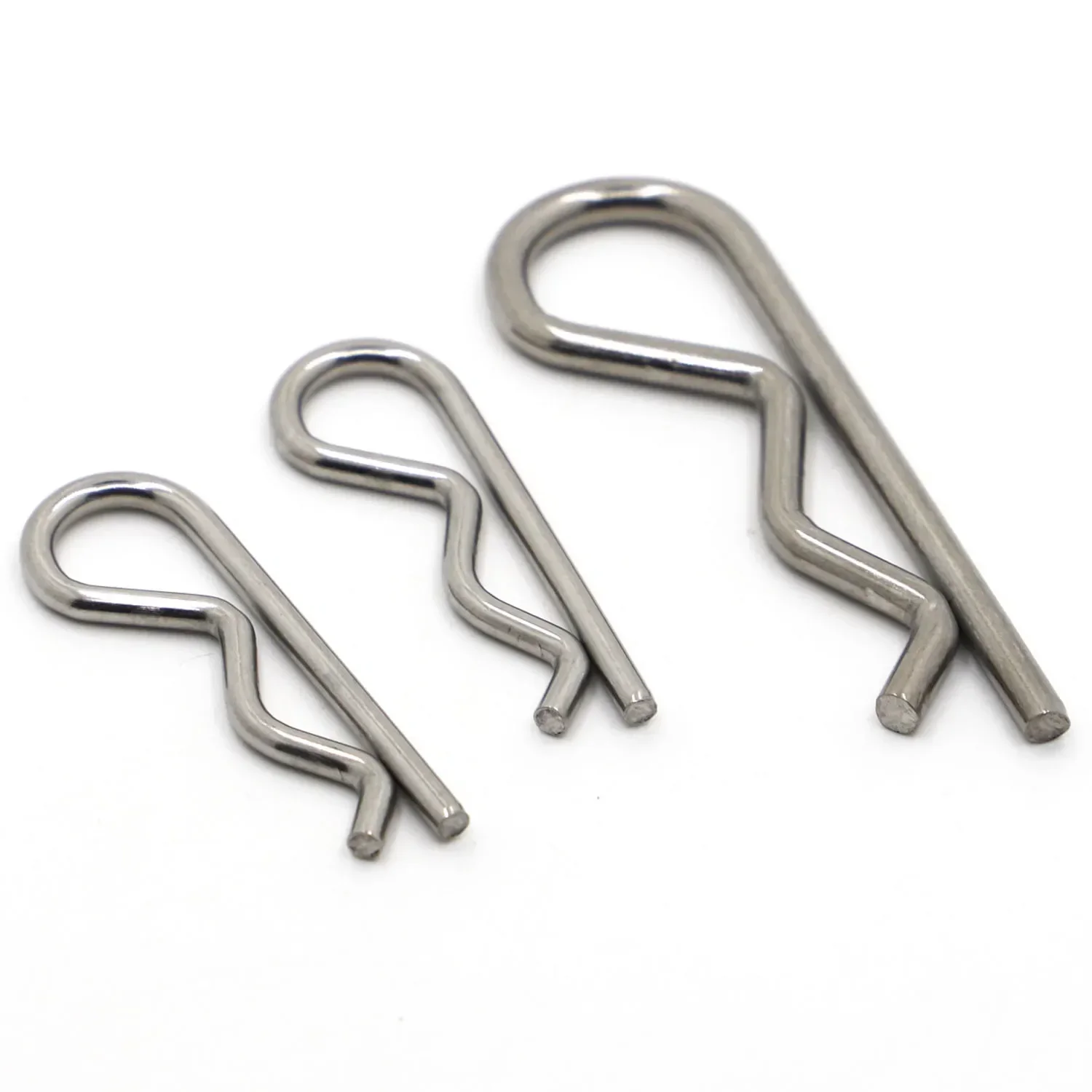 M1 M1.2 M1.6 M1.8 M2 M2.5 M3 M3.5 M4 M5 Stainless Steel R Shaped Spring Cotter Clip Pin Fastener Hardware for Repairing Cars