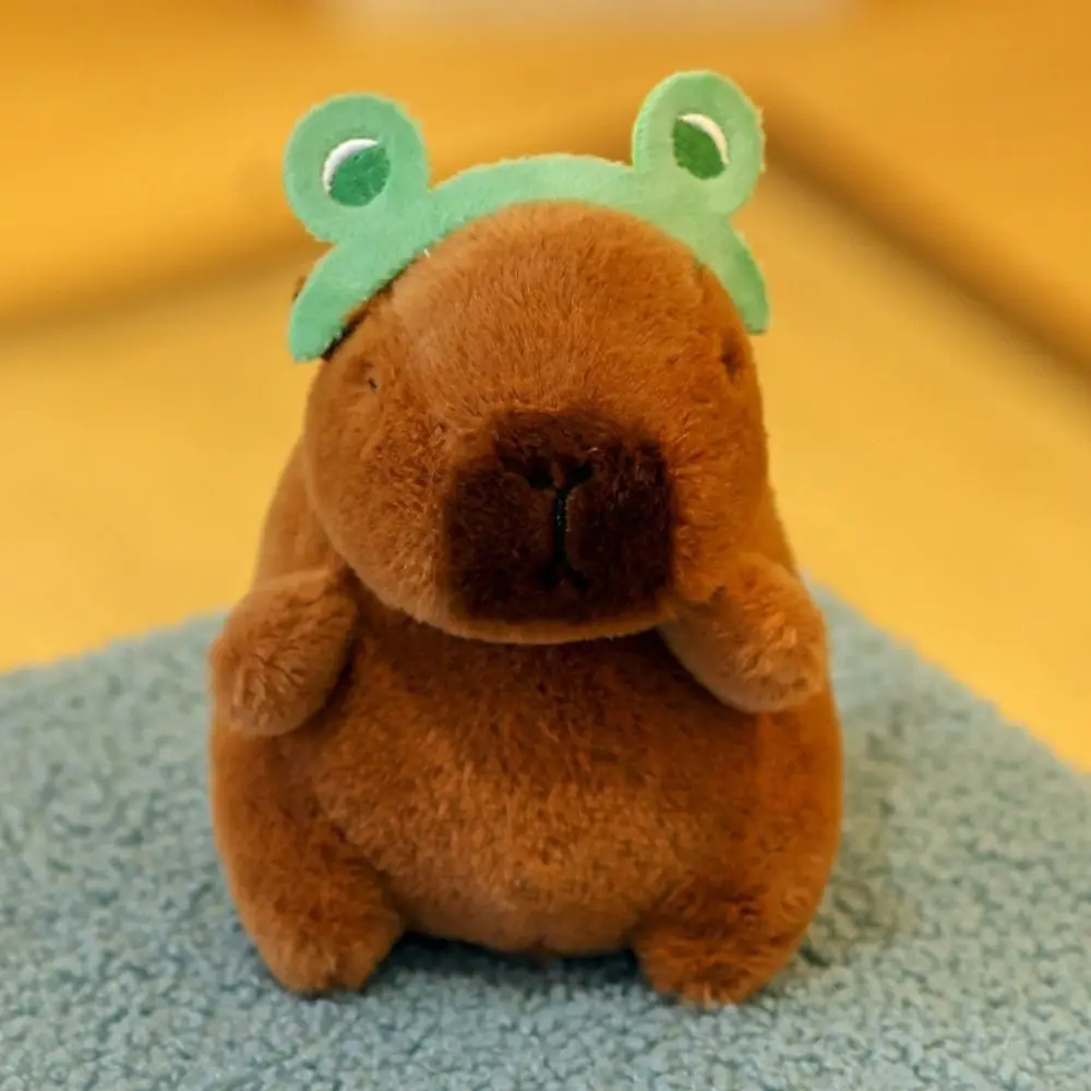 Rabbit Hat Capybara Plush Pendant Hairpin Bear Cherry Capybara Plush Keyring Cartoon Frog Hairpin Capybara Plushie Doll