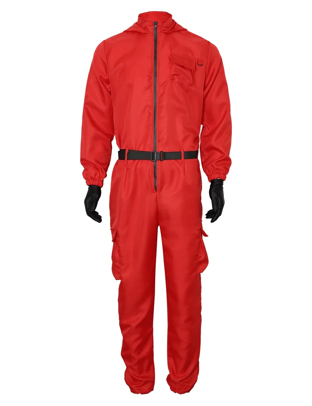 الكورية التلفزيون الأحمر كالاماري لعبة بذلة تأثيري الزي المراهقين رياضية مقنعين عموما حزام قفازات الأقواس مجموعة هالوين #2