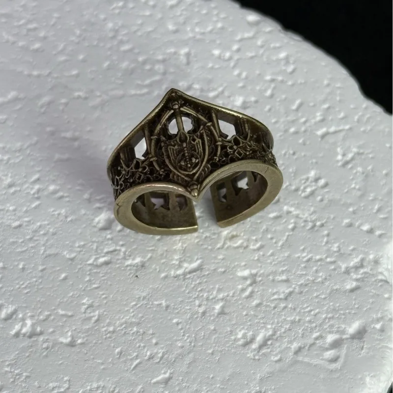 خاتم قصر رويال فاميلي ريترو كلاسيكي على الطراز القوطي للرجال والنساء، خواتم قوية على طراز الأعمال، عائلة ملكية للقصر #2