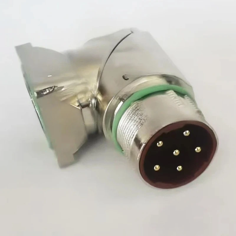 Soquete M923, assento quadrado de rosca externa, combinado com cabo de alimentação do servo motor, conector M23