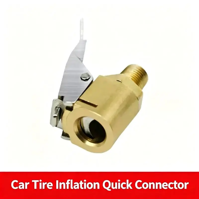Brass Car Tire Inflation Quick Connector Leakproof Seal Easy Operation For Air Pump Hose Connection CAR Air Chuck Air Compressor