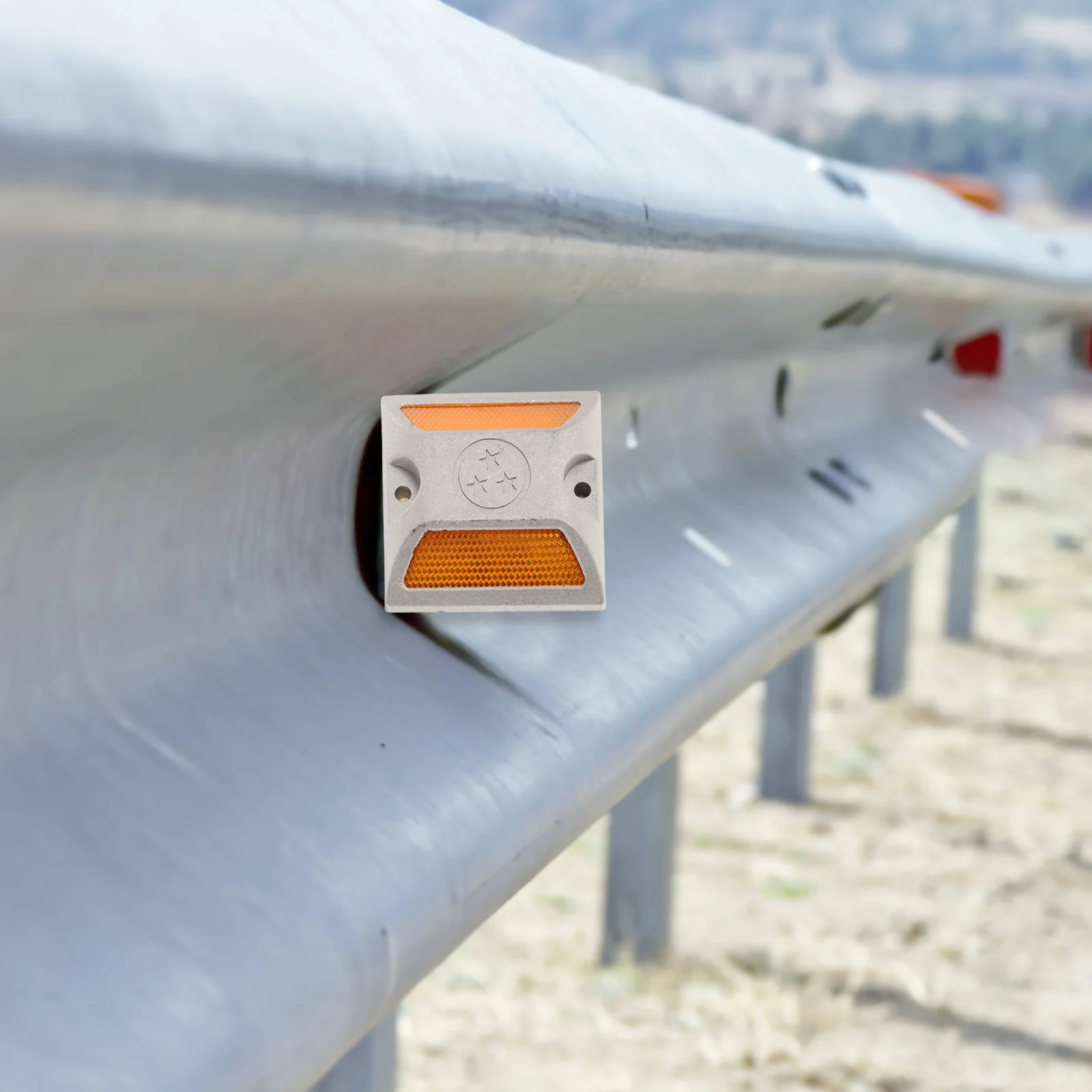 Road Marker Aluminum Stud Reflective Emergency Driveway Marker Night Visibility Road Safety Guide Pavement Reflectors Traffic