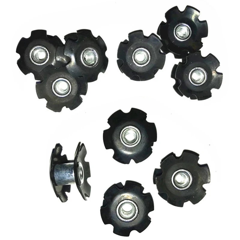10pcs/Lot Mountain Bike Fangled Nut for Front Fork Mount Core Fastening Bolts Bicycle Parts Steer Tube Ahead Headset Star Nuts view 2