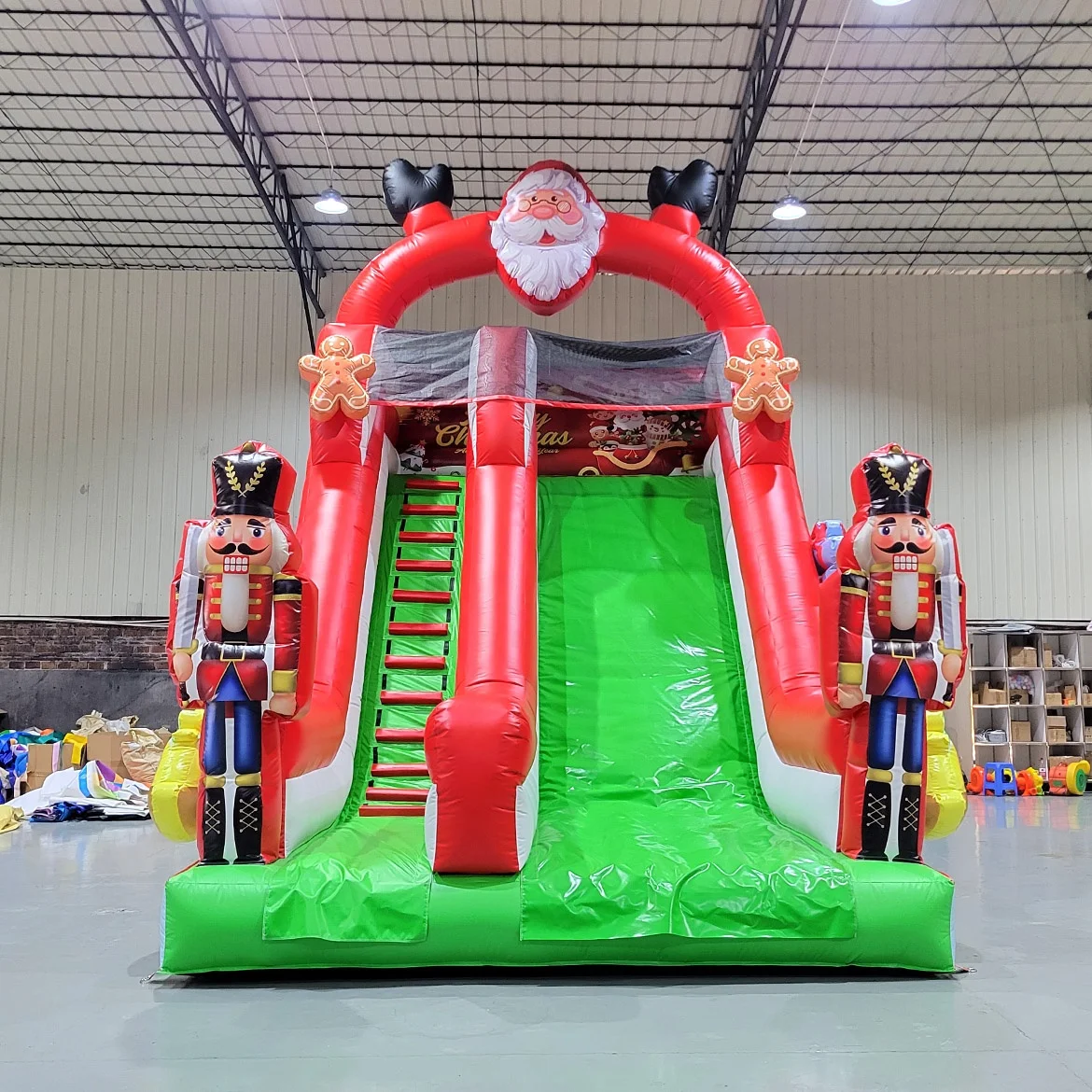 Newly Designed Christmas-themed Inflatable Dry and Wet Slides Perfect for Backyard Parties  Events