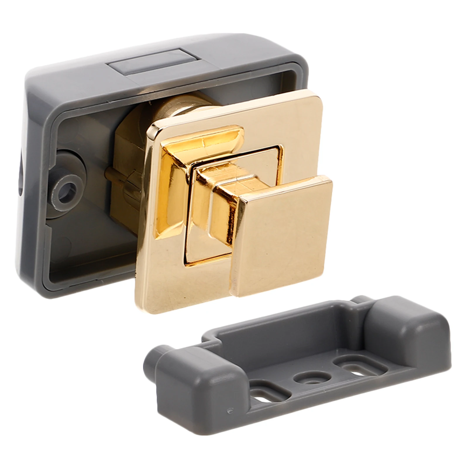 

Rv Modification Lock Square Camper Cabinet Latch Boat Hatch Metal Push Button Lock Durable Marine Diy Hidden Design Child Safety