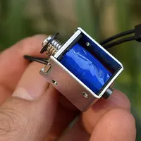 DC 6V-12V Frame Type Miniature Electromagnet Micro 0520B Through Type Push-pull Type Solenoid Stroke 3MM for Office Equipment