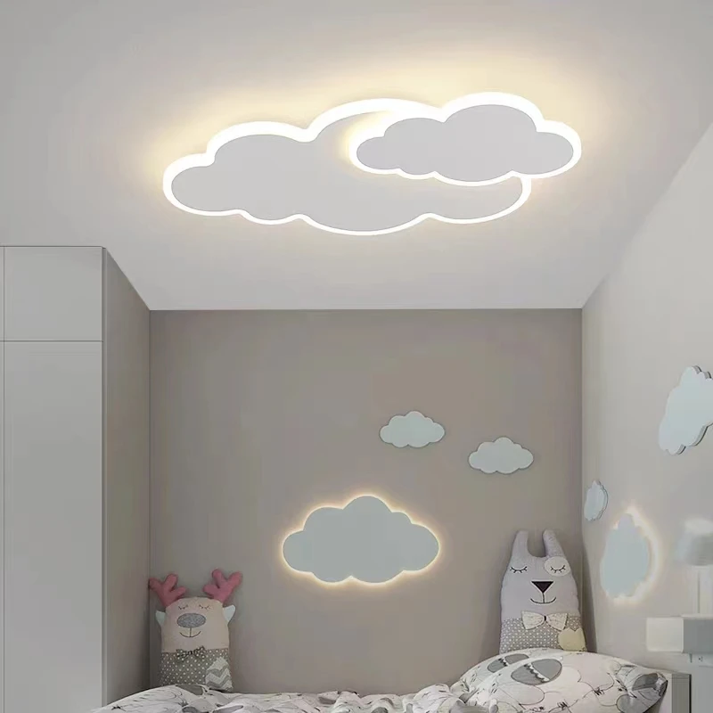 Modern Clouds LED Ceiling Lights for Living Room Bedroom Study Children Indoor LED Dimmable Ceiling Lamp Lighting AC110-220V