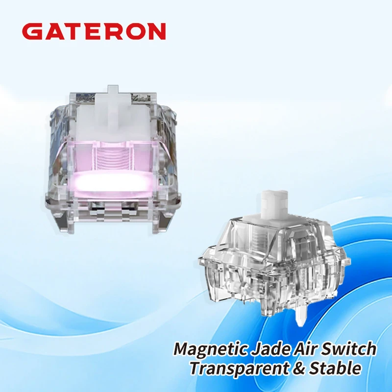 

GATERON Magnetic Jade Air switch, Linear, Freely setting, RT, Dual-rail Hall Sensor HE Effect Magnetic Keyboard Gaming Office