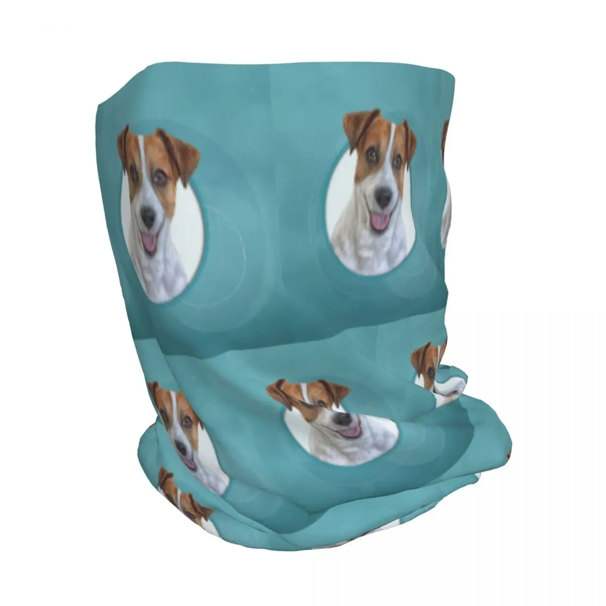 Dog Jack Russell Terrier Drawing, Illustration Funny Dog Bandana Neck Gaiter Wrap Scarf Face Mask Beanies Hat Unisex Breathable