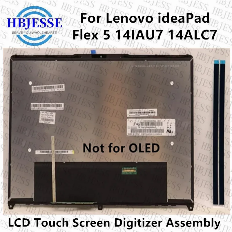 14.0 LCD Touch Screen Digitizer Assembly for Lenovo ideaPad Flex 5 14IAU7 14ALC7 14ABR8 14IRU8 82R7 82R9 82XX 82Y0 Display Panel