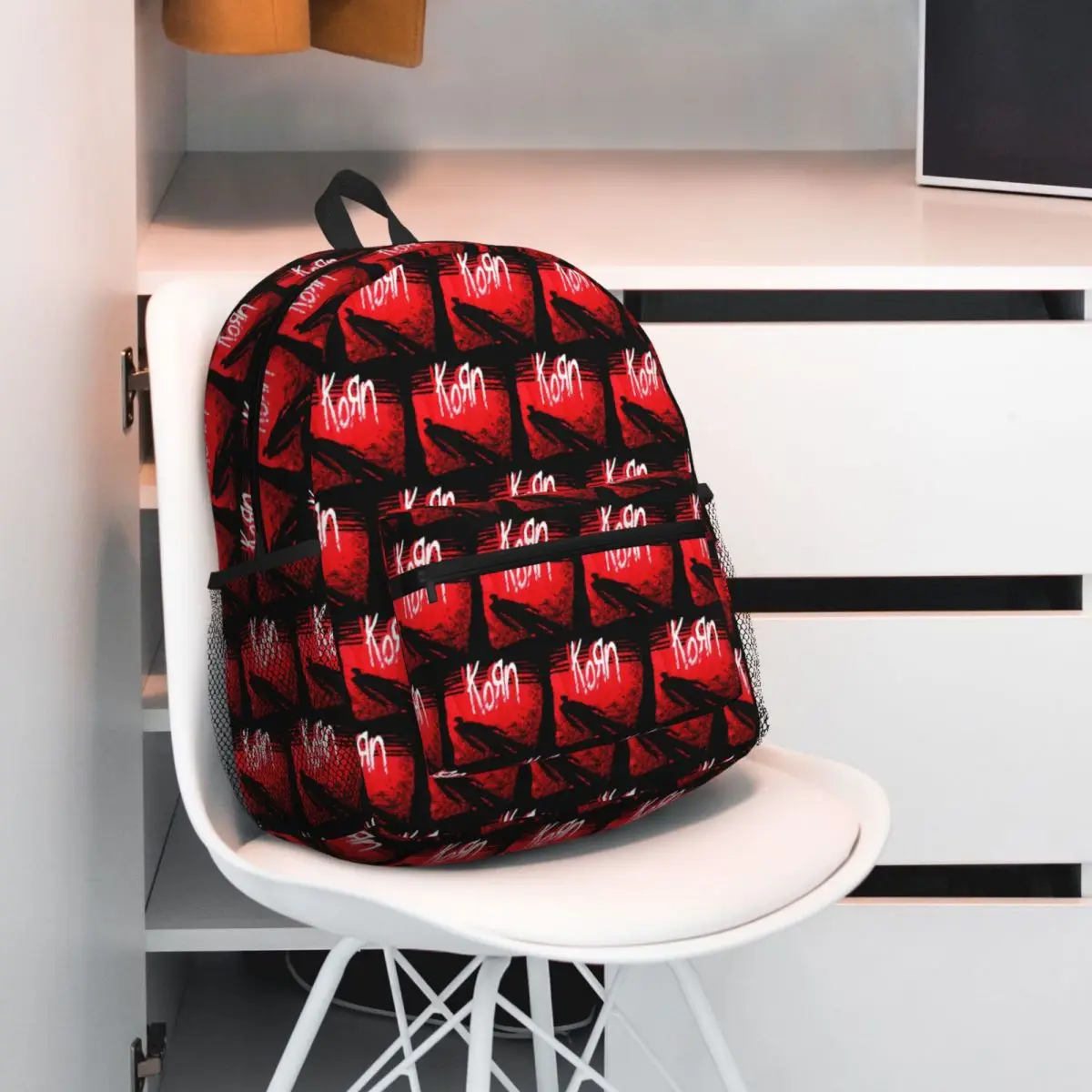 

Korn Metal Rock Music Student Backpack School Bag Hiking Travel Daypack for Men Women Fashion Bookbag Shoulder Bags