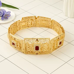 Caftan Bruidsriem Voor Vrouwen Trouwjurk Goud Kleur Buikketting Sieraden Arabische Gewaad Bijoux Bruidscadeau In lengte verstelbaar