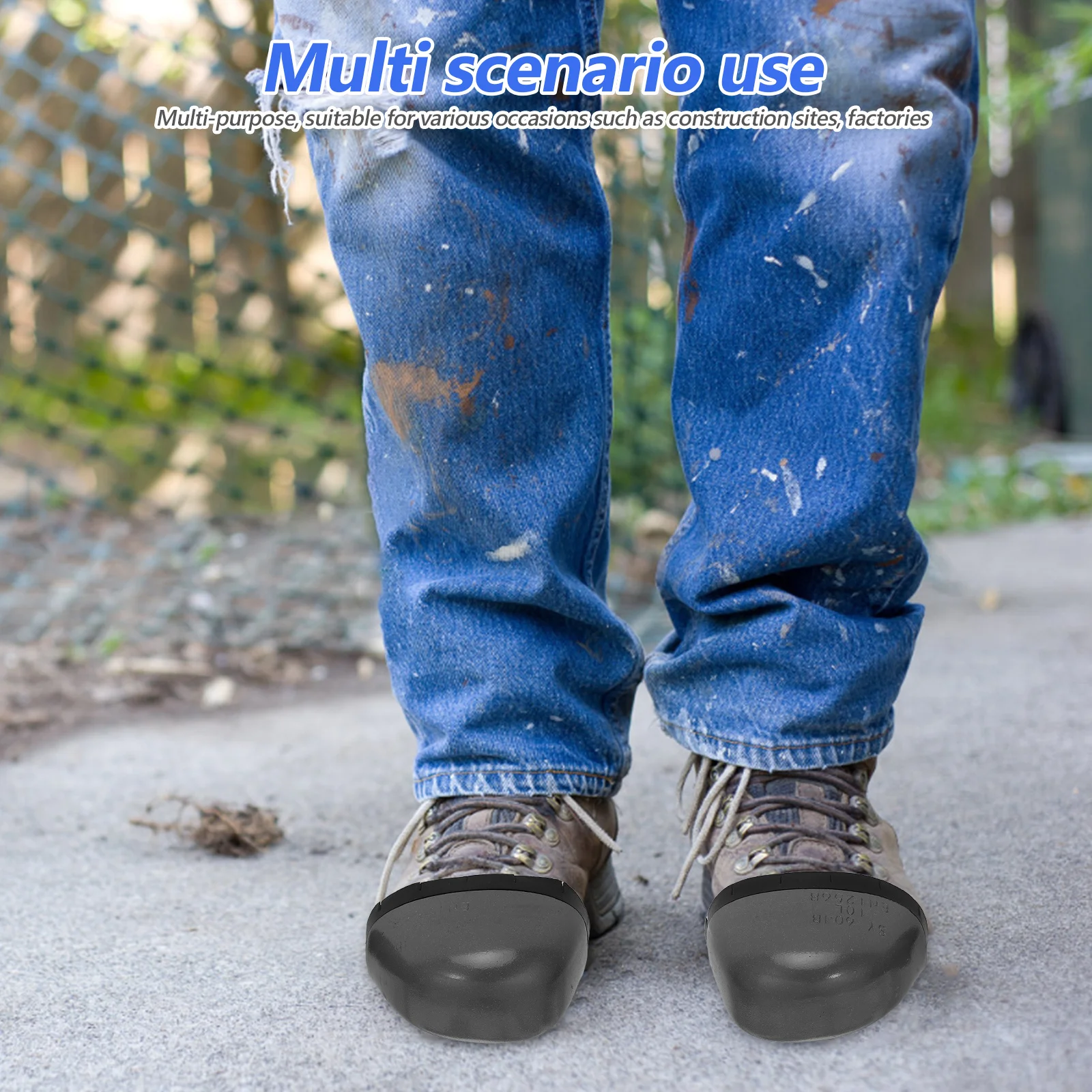 1 Pair Steel Toe Covers For Men Safety Shoe Toe Guard Durable Work Shoe Protector Outdoor Accessory Protective Metatarsal Guard