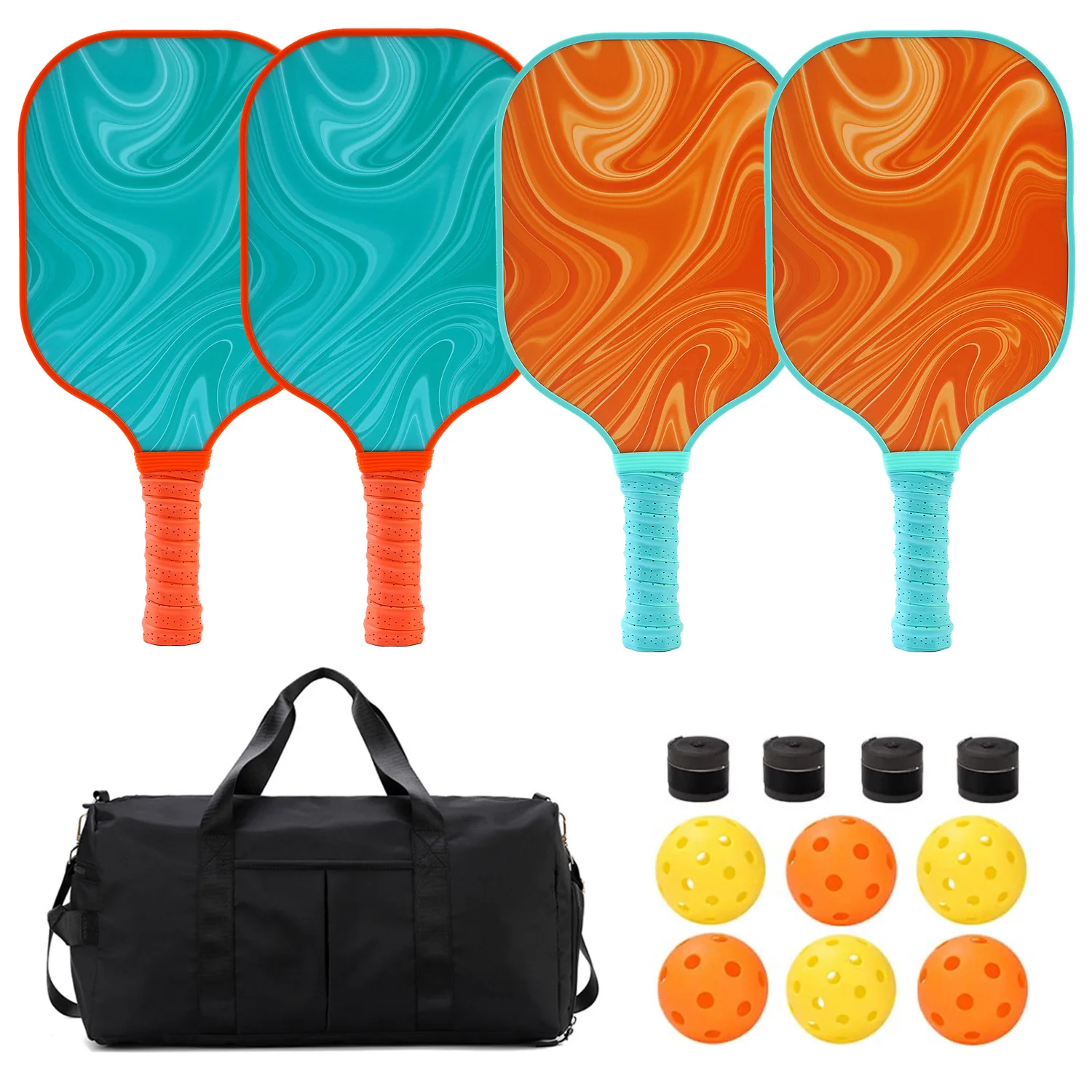 Pickleball Paddles Set For  2024 New Fiberglass USAPA Approved With Sports Bag Beach Racquet High Quality