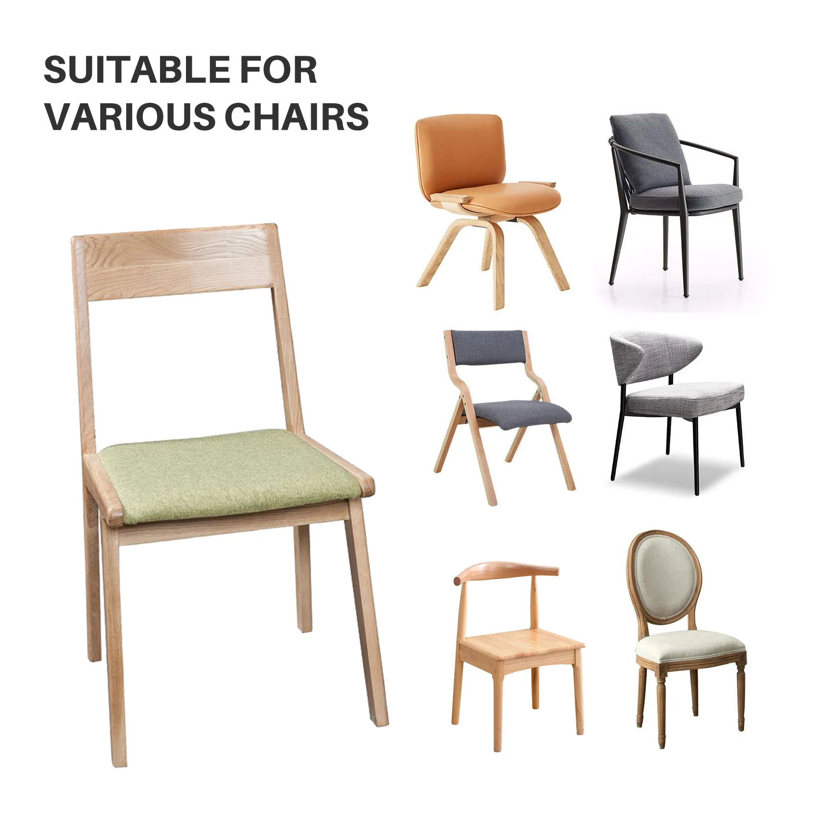 A30F-Sedia Cuscino crescente Cuscino per seggiolone regolabile smontabile portatile per bambini piccoli Cuscino per seggiolino