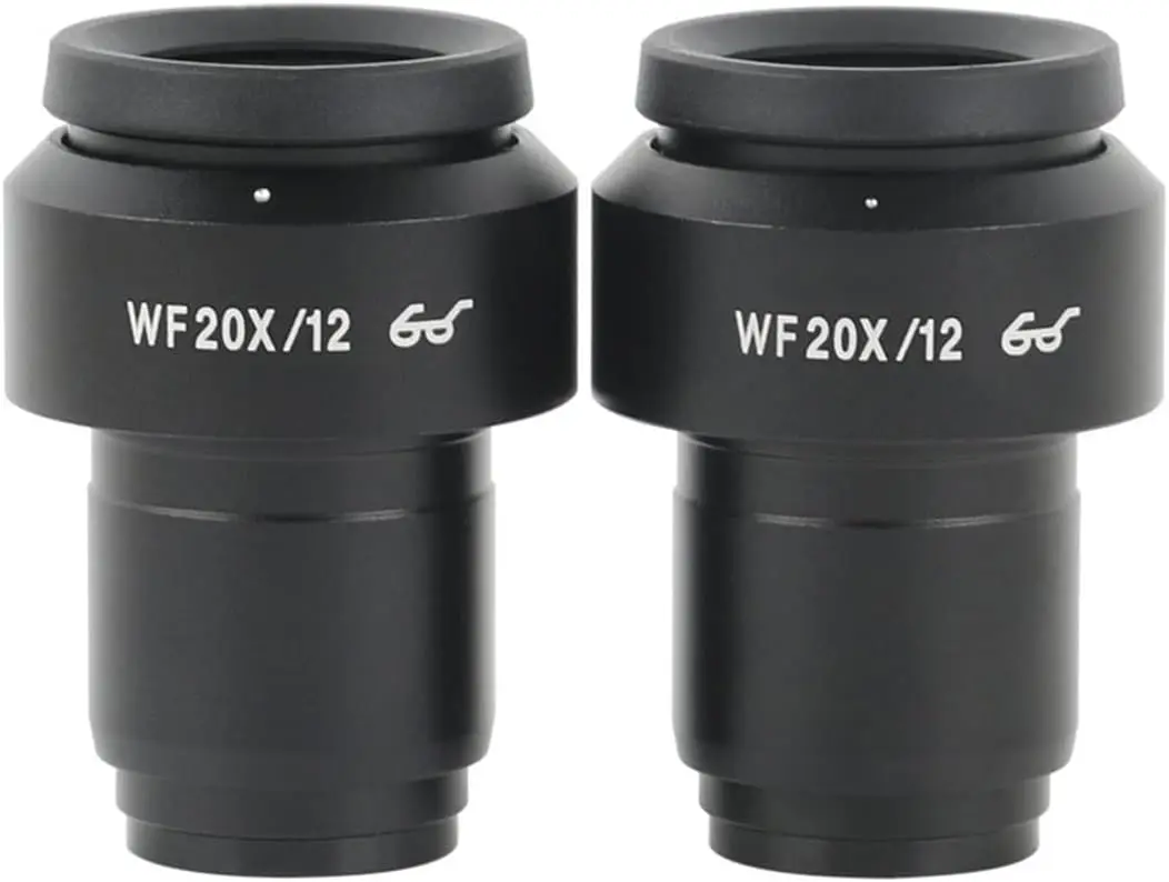 Microscope Accessories 2PCS WF10X WF15X WF20X WF25X WF30X Wide Field Eyepiece for Binocular Trinocular Stereo Microscope Install