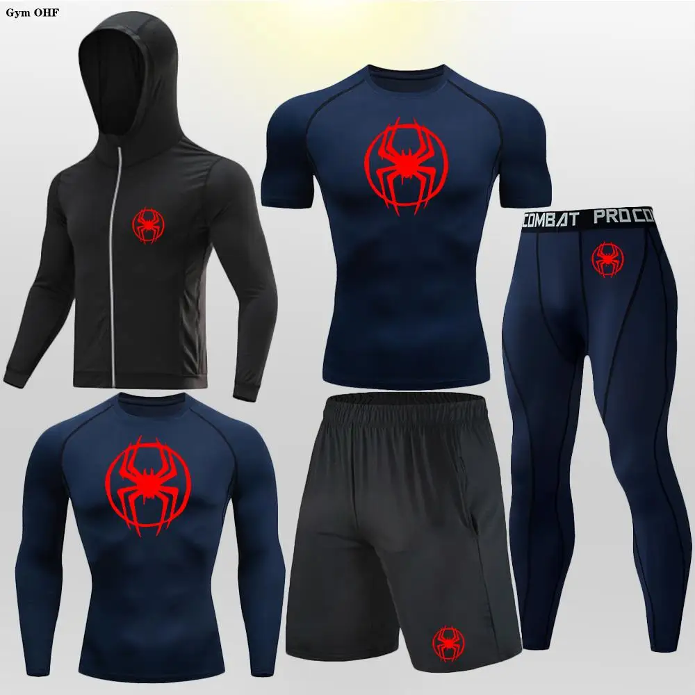 

Mens Compression Sportswear Suits Gym Tights Training Clothes Workout Jogging Sport Set Running Rashguard Tracksuit For Men 2099