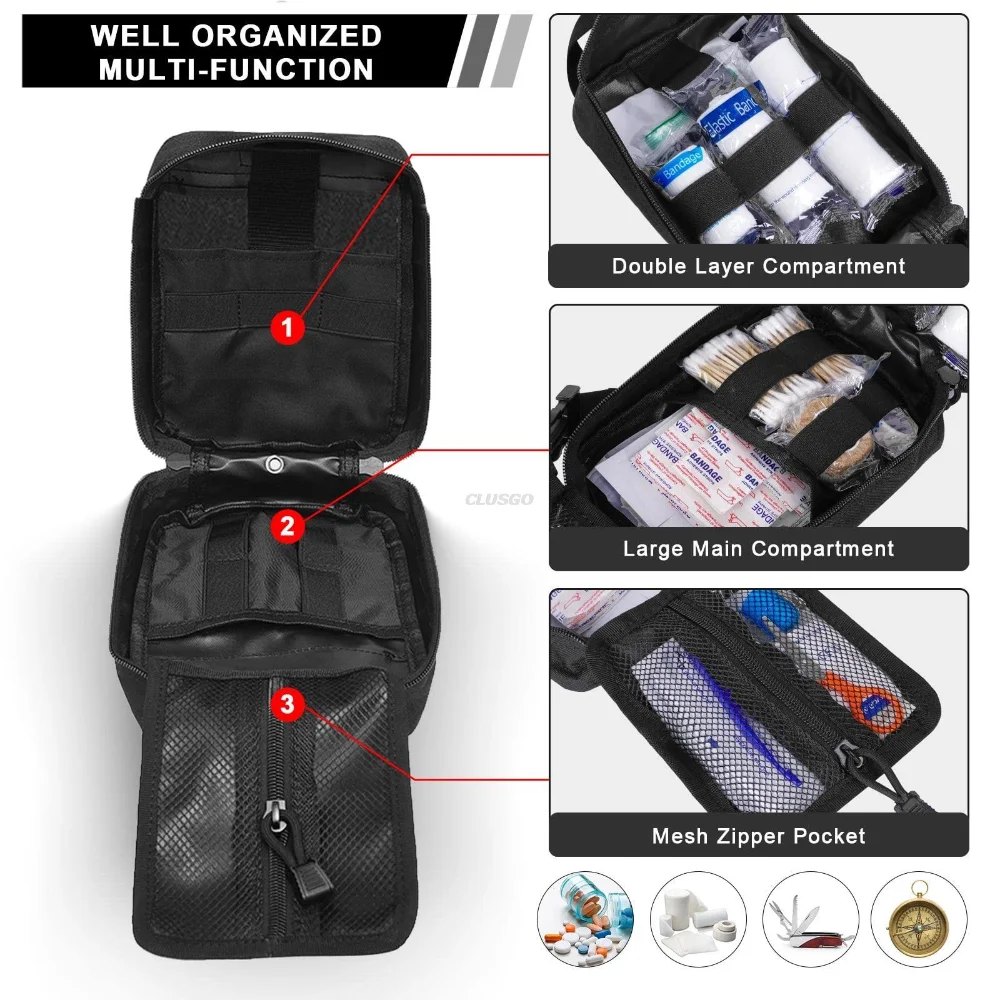 التكتيكية الإسعافات الأولية الحقيبة بقاء مول مزق بعيدا EMT الطبية IFAK حقيبة طبية في الهواء الطلق العسكرية الطوارئ بقاء الخصر حزمة