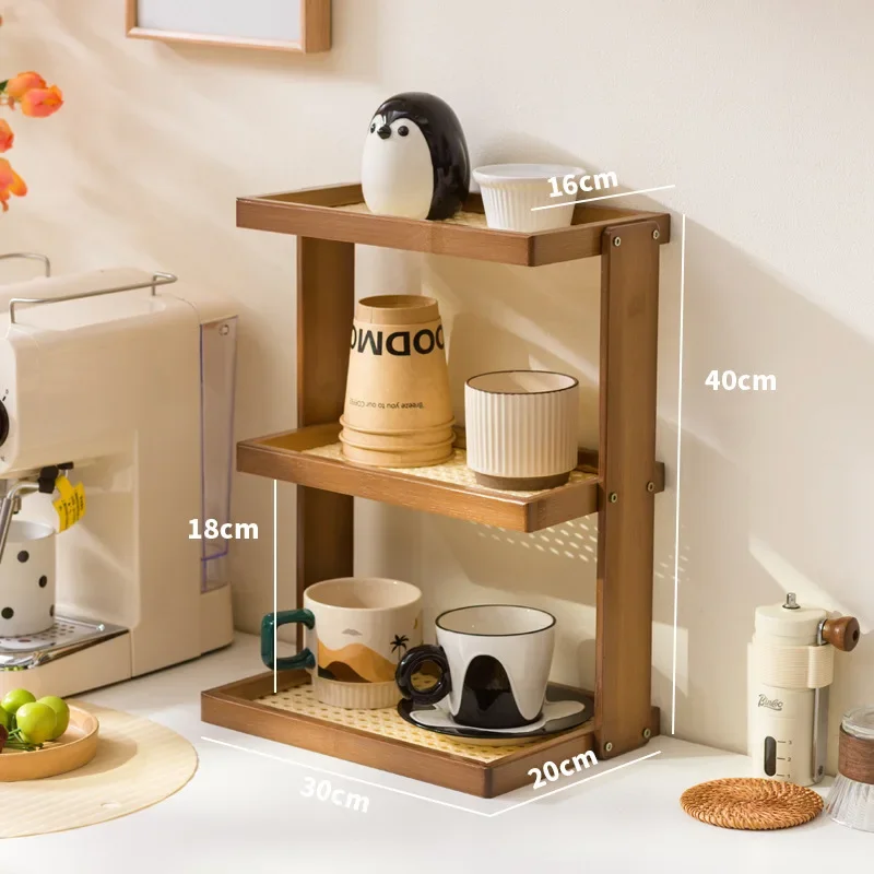 Stable Desktop cup holder Acrylic medieval rack Multi-layer dining table Countertop cup rack