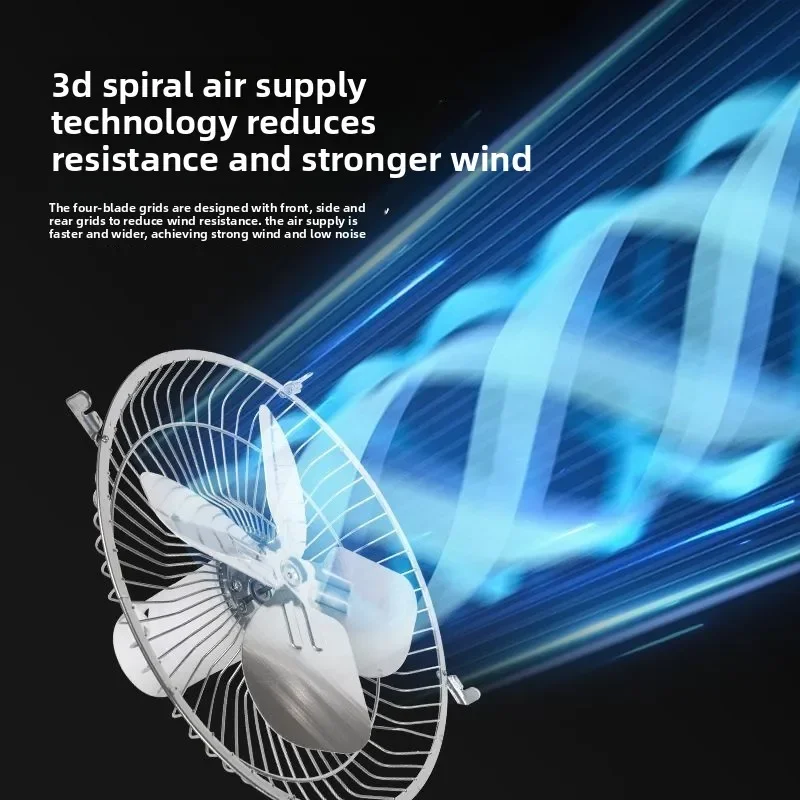 25Car Fan 12V24V Volt Small Electric Fan for General Motors Large Truck Large Wind Can Shake The Head Stepless Speed Regulation