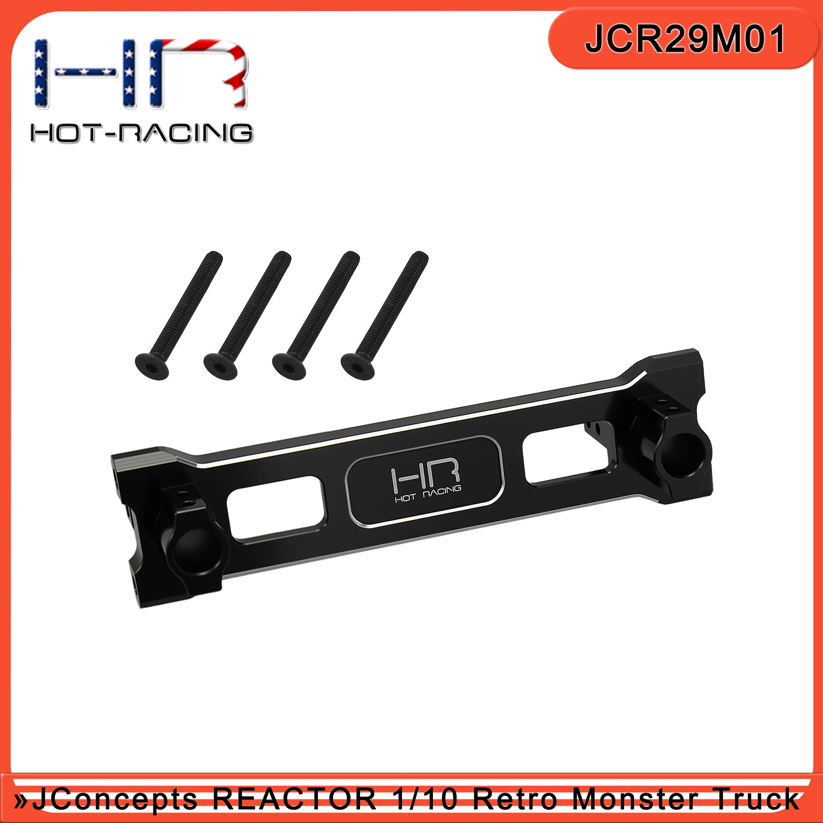 HR JCR29M01 Aluminum Post Mount Bracket Upgrade for JConcepts Reactor 1/10 Retro MT