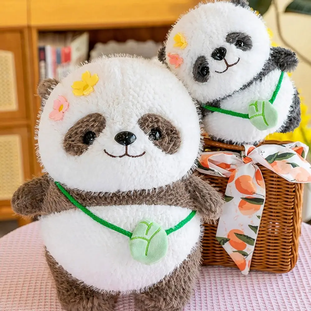 PP Cotton Flower Panda Plushies Dolls Fluffy Collection Zongzi Panda Plush Doll Cartoon Comfortable Zongzi Panda Stuffed Toy