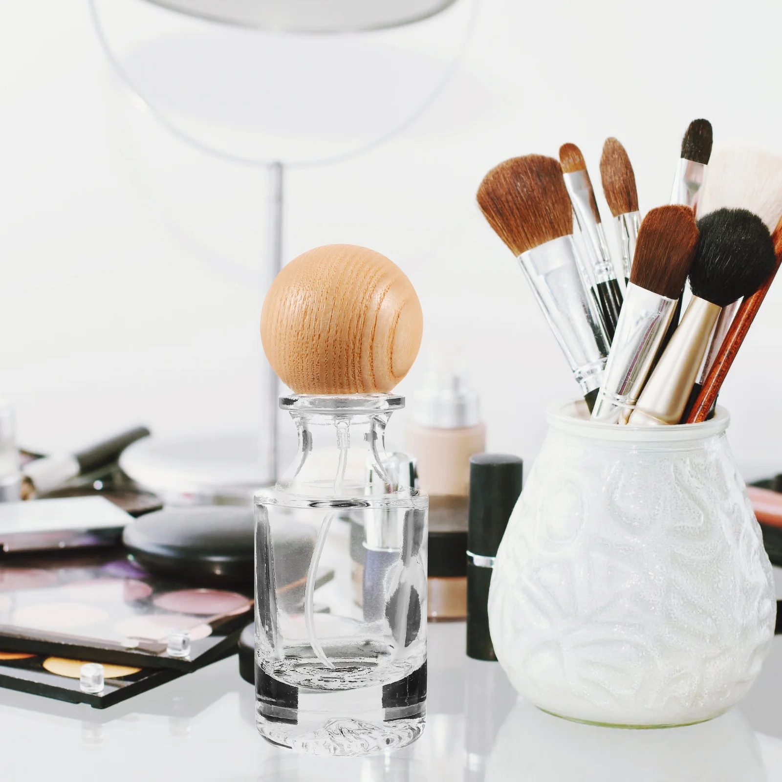 2 قطعة زجاجة عطر للسفر زجاجات زيت عطري زجاجية مدمجة قابلة لإعادة الملء حاوية عطر صغيرة فارغة تخزين حجم السفر