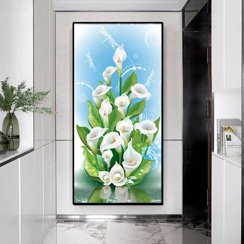 Calla Lily 5D Diamond Painting Full Diamond Embroidery Gifts Restaurant Office Home Decor DIY Art Diamond Cross Stitch Kits