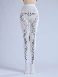 Online Game Element Personality Printed Pantyhose Comic Show Cos Lori Pattern Base Socks