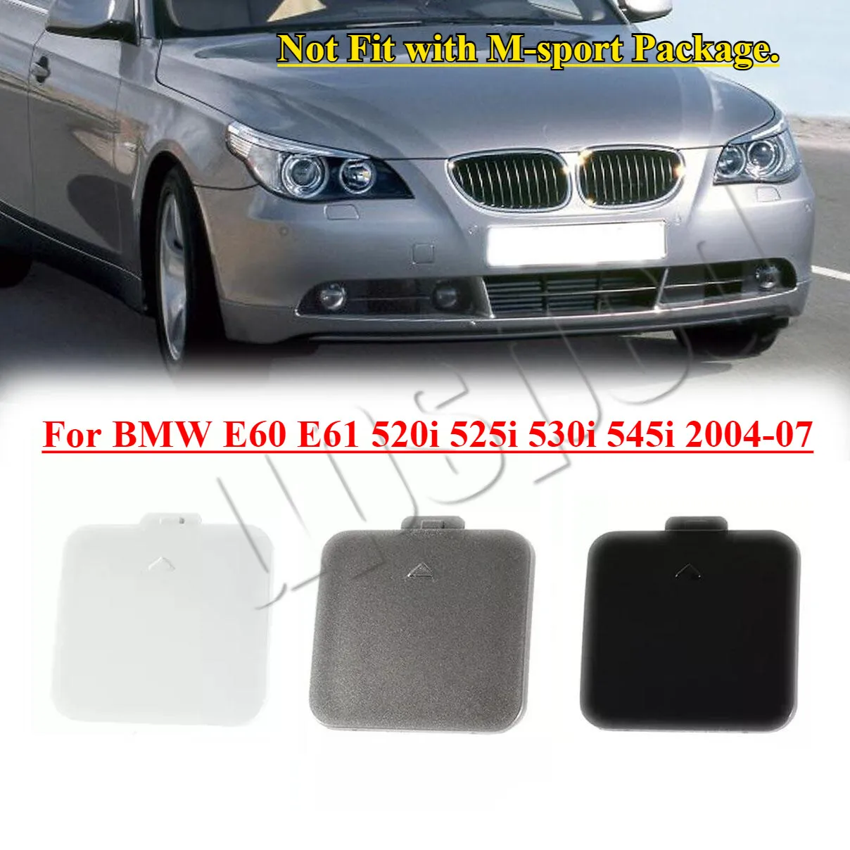 

Front Bumper Tow Hook Eye Cover Cap For BMW E60 E61 520i 525i 530i 545i 2004-07