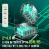 Deli 21V コードレスリーフブロワー、120 MPH 480 CFM、4.0Ah バッテリーパックと充電器付き電動軽量ブロワー、芝生ケア用 6