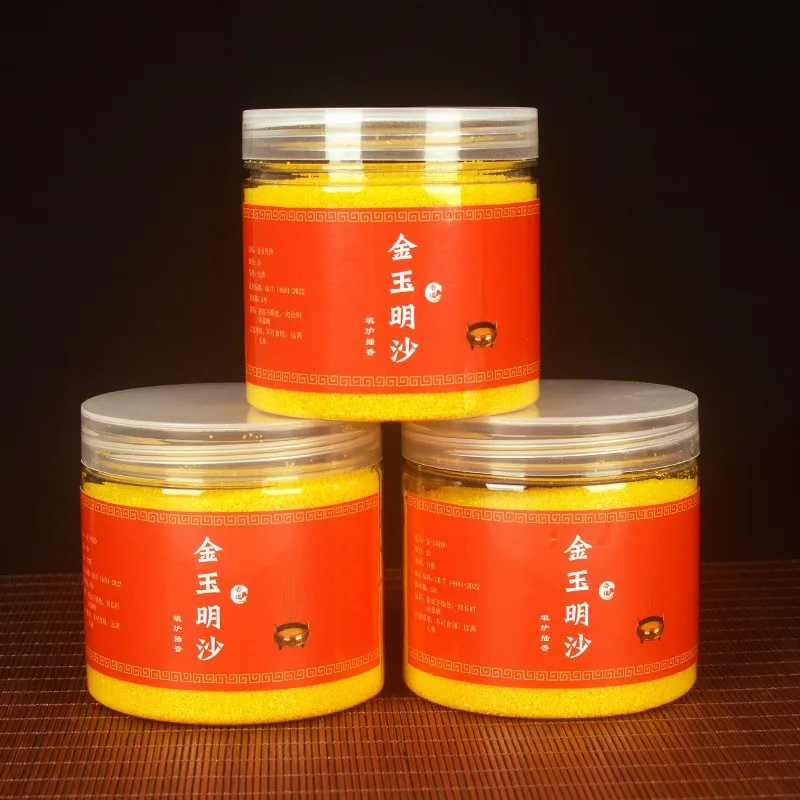 500/1000g Natural Gold Sand Incense Burner Bottom Ash Household Indoor Decoration Insert Stick Incense Worship Aromatherapy