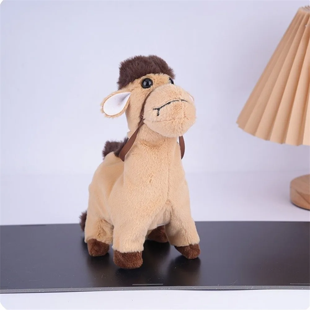 ของเล่นสัตว์อิเล็กทรอนิกส์รูปอูฐเหมือนจริง พร้อมฟังก์ชันการเคลื่อนไหวไปข้างหน้า เสียง การ์ตูนจำลอง ตุ๊กตา ฟังก์ชันร้องเพลง ฟังก์ชันเดิน