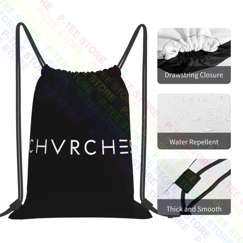 Chvrches-Drawstring Gym Bags, Print Beach Bag, Eco Friendly, grande capacidade