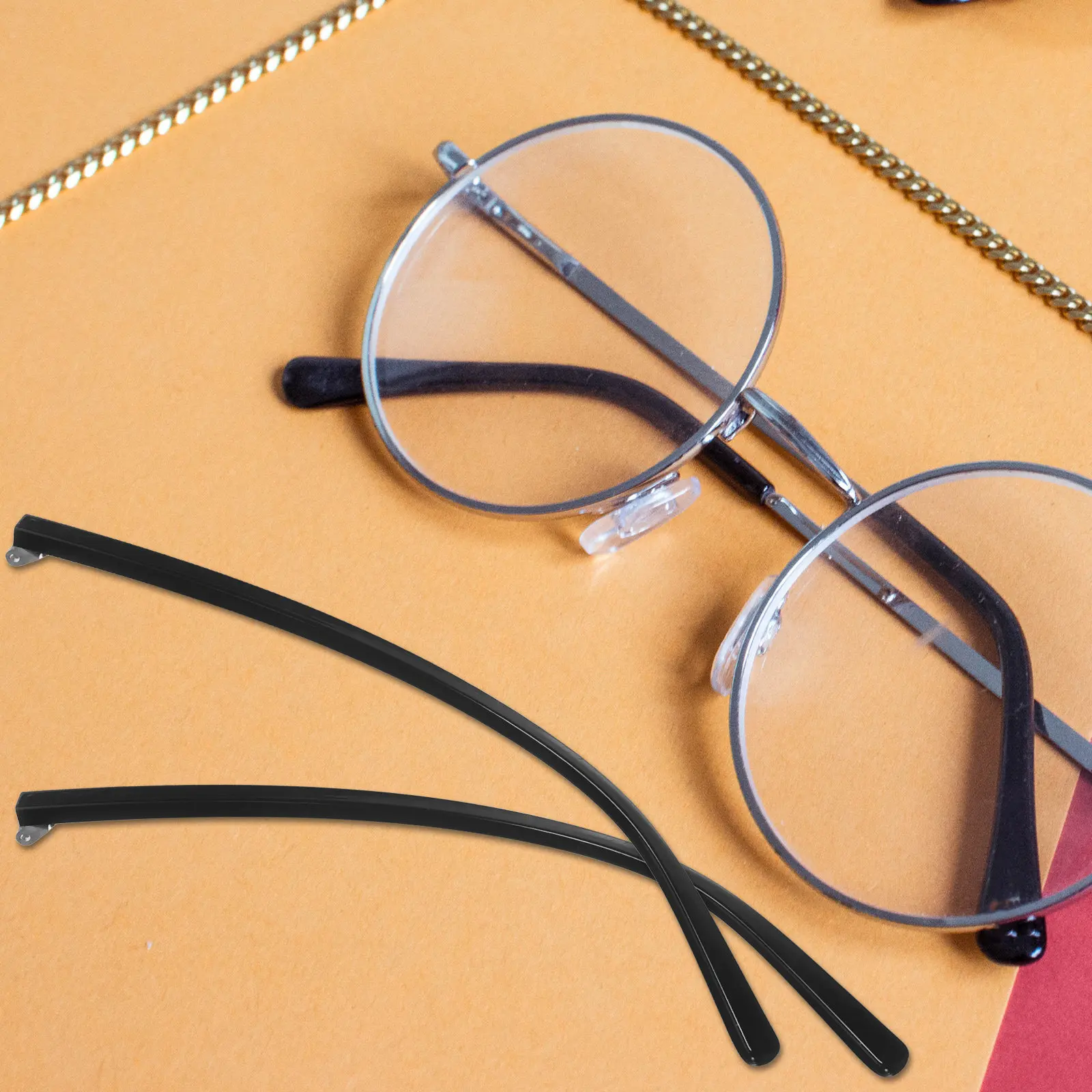 1 Pair Glasses Arm Replacements Metal Reliable Universal Eyeglasses Sunglasses Repair Replacement Frame Temple Legs