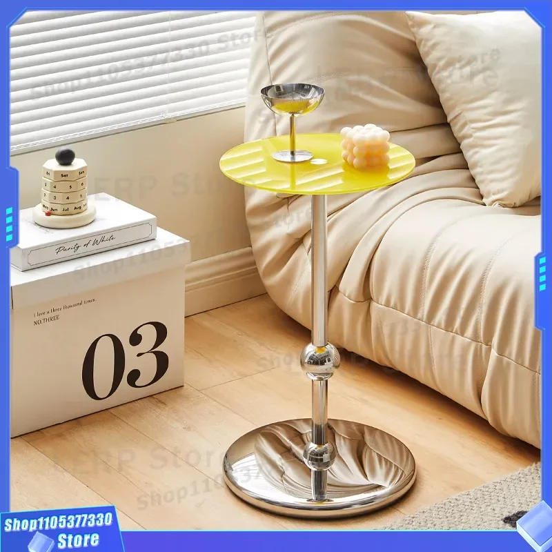 Modern Minimalist Hidden Wood Side Table Creative Small Movable Corner Nightstand for Sofa Bedroom Living Room Decor