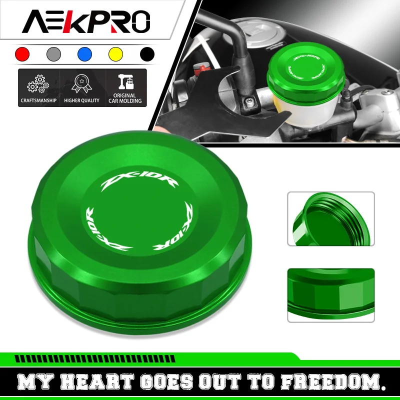 

Newlest Oil Filler Cap For ZX-6R ZX636 ZX-10R Motorcycle Front Brake Fluid Reservoir Cap Cylinder Cover Protection zx-6r zx-10r