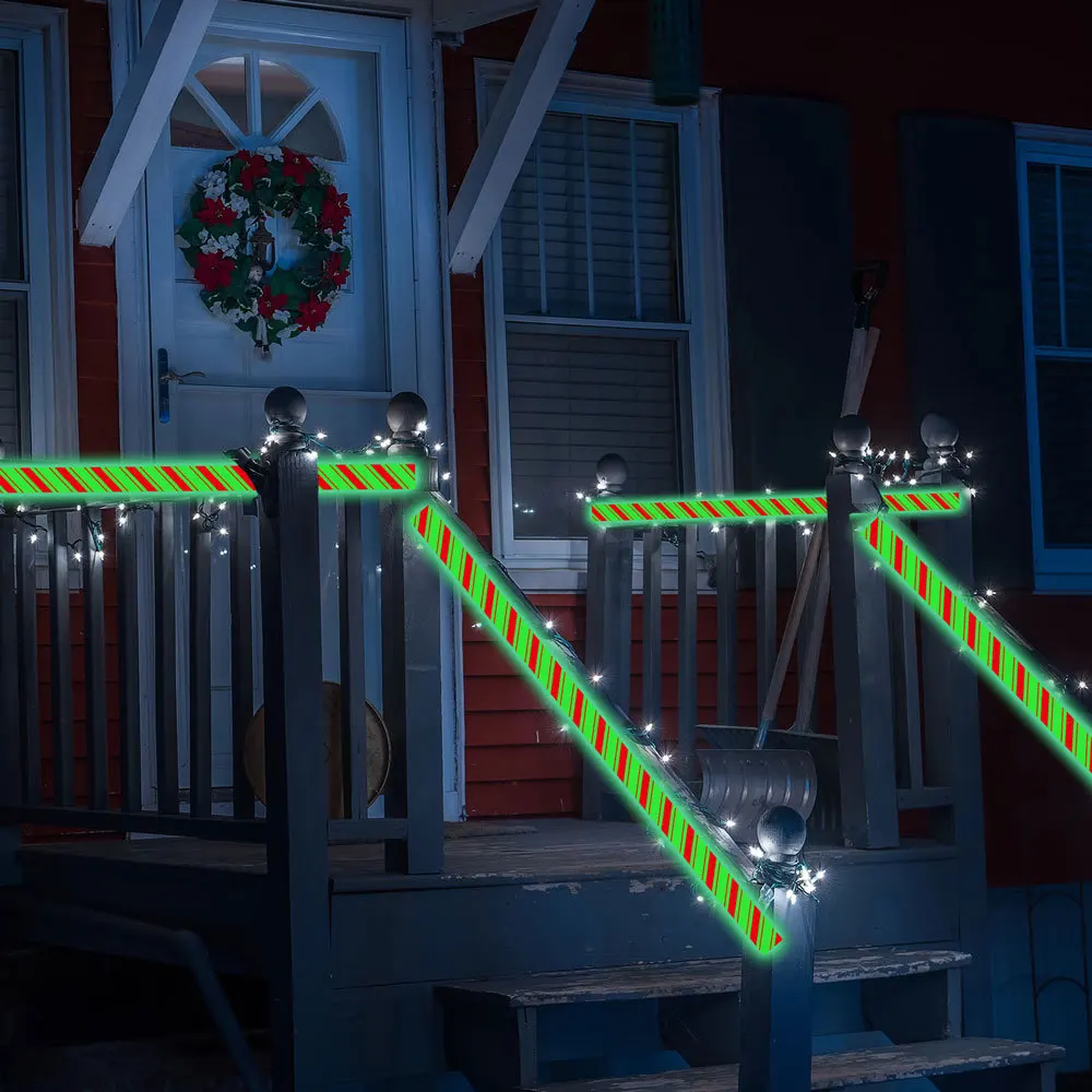 Christmas Decorations Glow-In-The-Dark Warning Tape PVC Fluorescent Hazard Warning Strip Barrier Tape New Year Home Party Decor