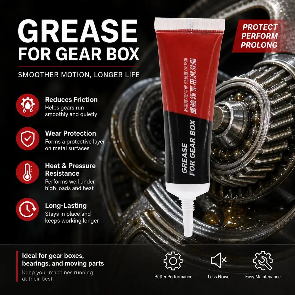 Lawn Mower Grease Gear Grease Multi-Function Lubricant Long-Lasting Refueling Nozzle Thread Design For Hedge Trimmers Tea